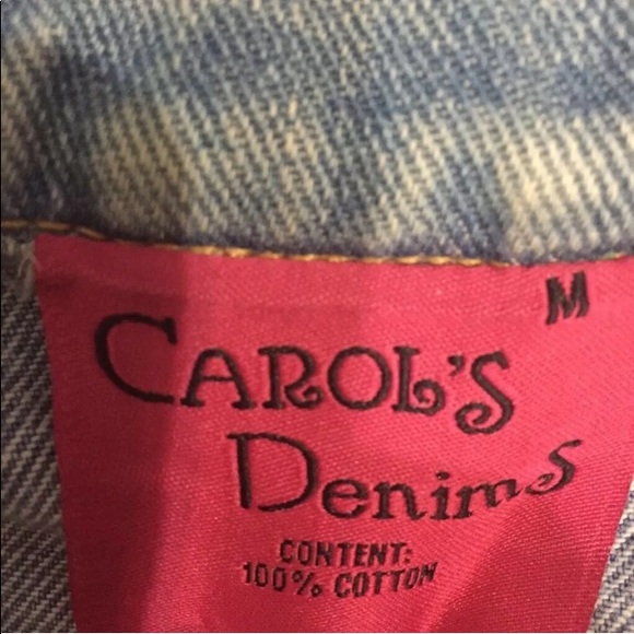 Carols Denims Womens Jean Jacket Blue Buttons M - Picture 6 of 6